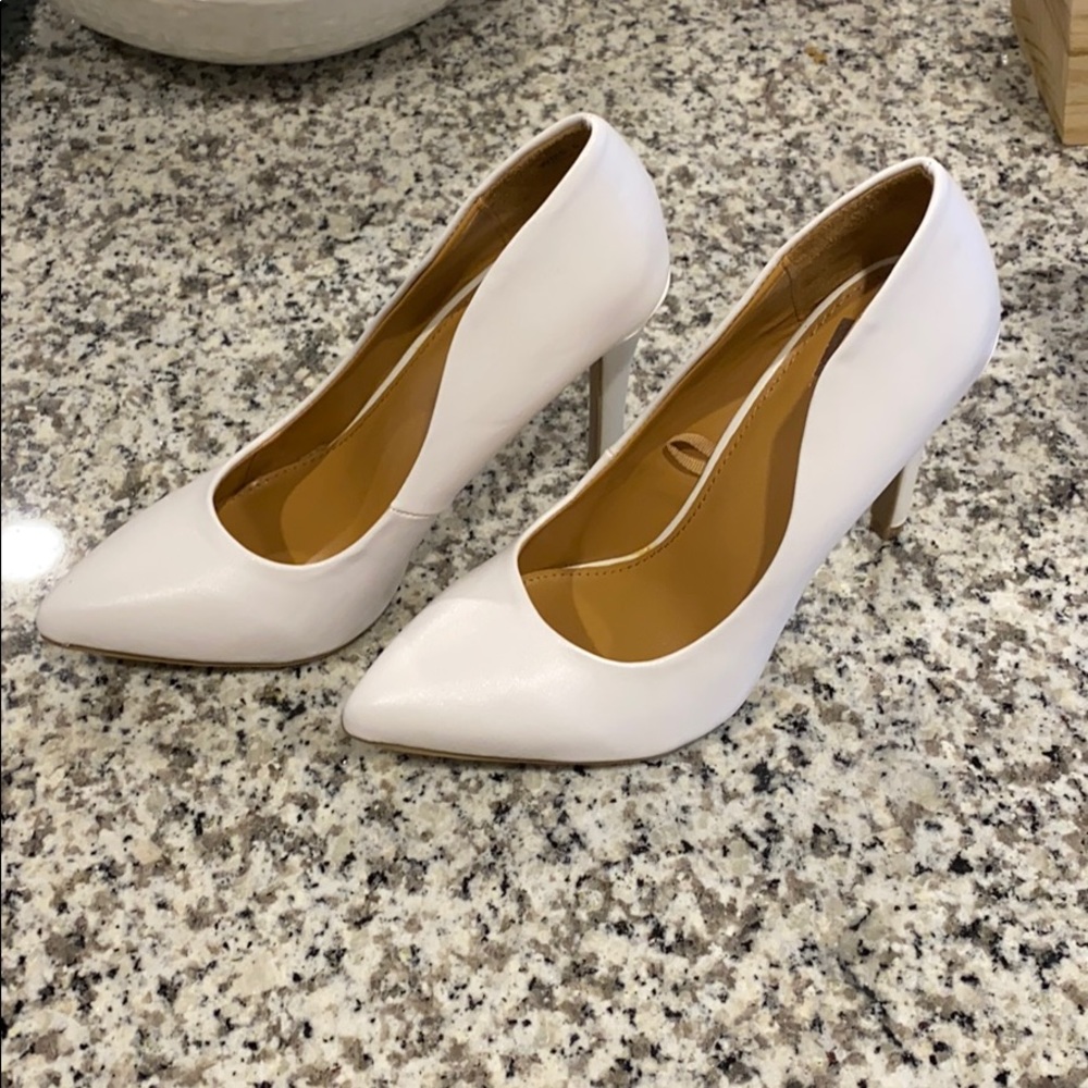 White high heels